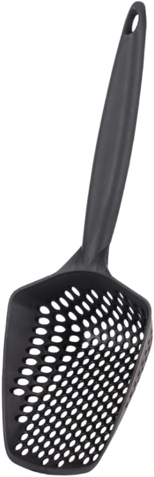 Eynel Small Hole Cat Litter Screening Shovel, Fine Grain Narrow Spacing Pet Toilet Cleaning Screen Strainer (Black)
