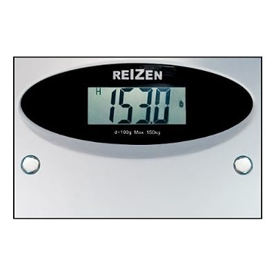 Reizen Talking Bathroom Scale - English/Spanish Voice, LCD Display, Red, Plastic, Up to 330 lbs