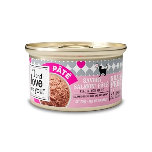 Image of I and love and you Wet Cat Food - Savory Salmon Pate - Salmon Recipe, Grain Free, Filler Free, 3oz Pack of 24 Cans