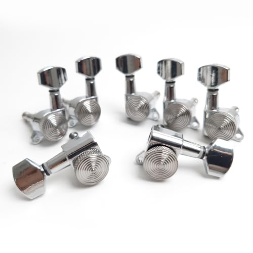 3L4R Guitar Locking Tuners Chrome 1:18 Lock String Tuning Key Pegs Machine Head High Precision for Fender Strat Tele For Gibson SG LP Style or Acoustic Guitars Replacement Parts