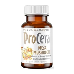 Procera Mega Mushroom Supplement – 10 Mushroom Blend w/ Lions Mane, Cordyceps, Reishi, Shiitake, Chaga & Turkey Tail…