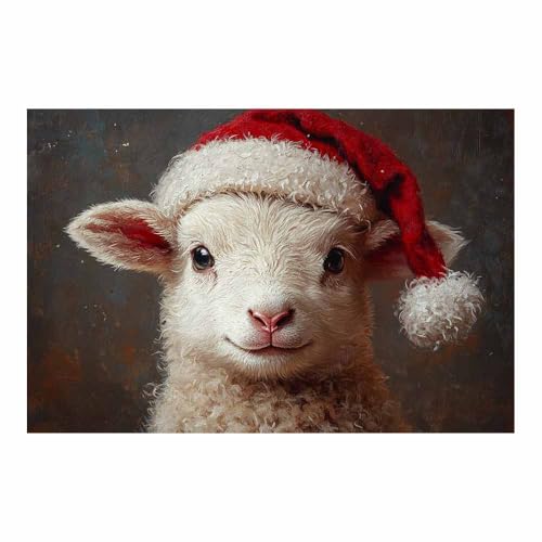 Poster agneau de Noël pour réchauffer l'ambiance de votre chambre à coucher
