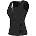 Sweat Vest Waist Trainer for Women Weight Loss Neoprene Sauna Slimming Vest with Adjustable Waist Trimmer Belt Black