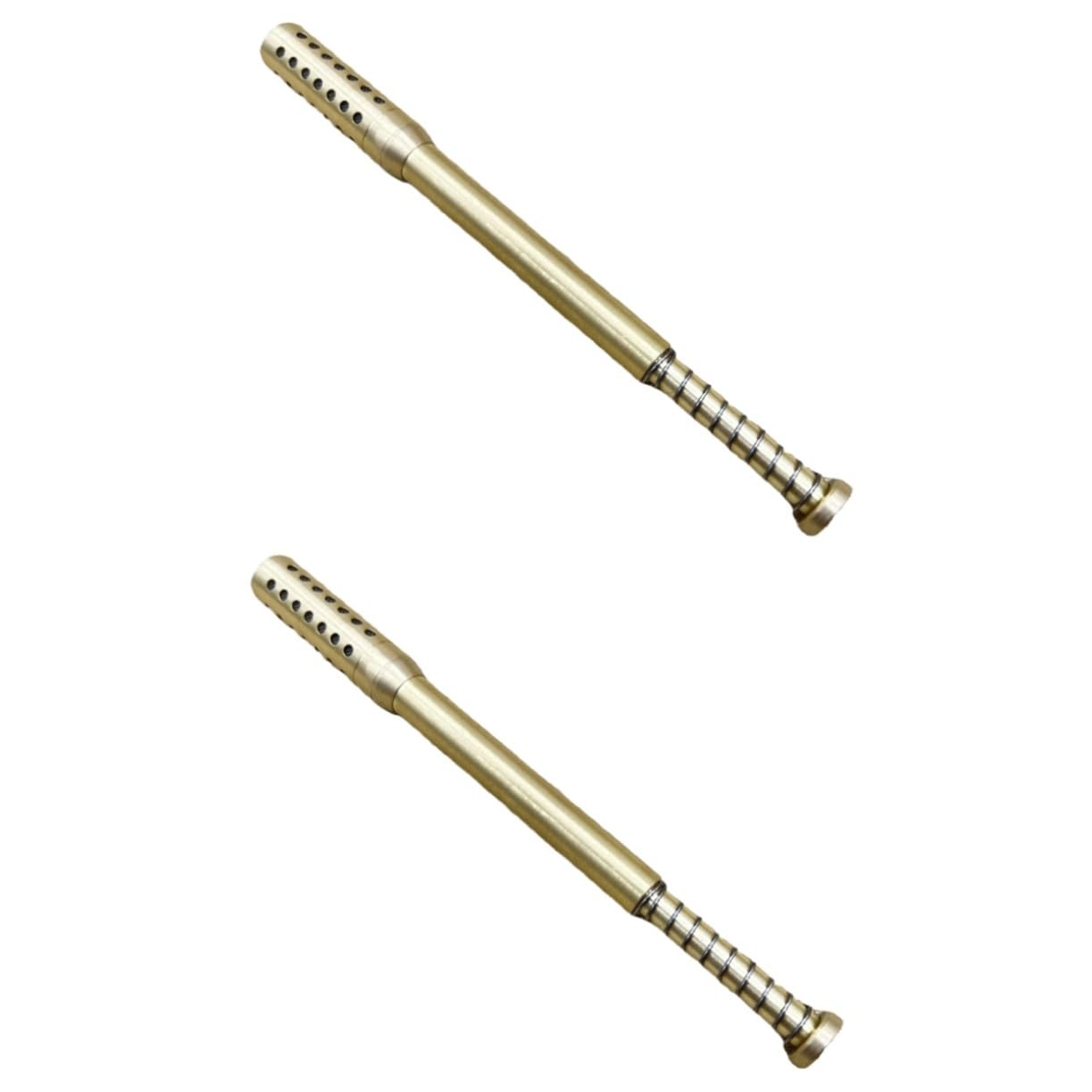 2pcs Moxibustion Stick Moxibustion Kit Massage Moxa Rod Chinese Tool Moxas Rod Moxa Roller Stick Burner Moxibustion Rod Body Moxibustion Massager Moxas Burner Golden Brass FRCOLOR