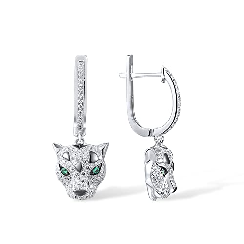 Santuzza Sterling Silver Hypoallergenic Panther Earrings for Women2