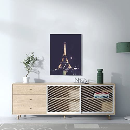 Tableau Tour Eiffel de nuit pour salon moderne chic 40x53cm - 3