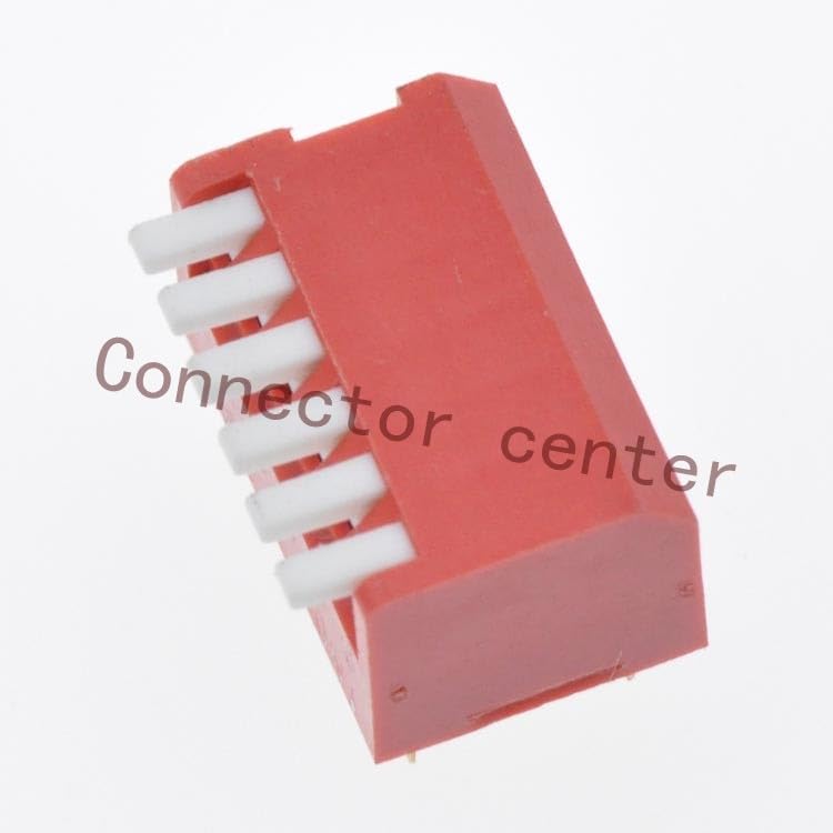 Wiring Connecting Terminals - DIP Switch Piano Type Side Actuation 2.54mm Pitch Gold Plated 6position 12Pin Red DPL-06