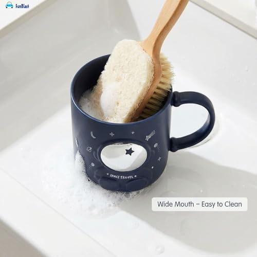Image of FunBlast Space Milk Mug for Kids - 390 Ml; Unbreakable Mug for Kids, Milk Mugs for Kids Unbreakable - Milk Drinking Cup for Kids (NavyBlue)