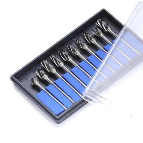10 fresas rotativas de carburo diámetro 6mm vástago 3mm miniatura 4