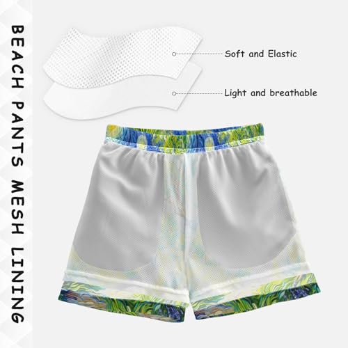 Country Path Tree Boys Swim Trunks Quick Dry Toddler Swimsuit Boy Swimwear Bathing Suits Board Shorts M Multi4