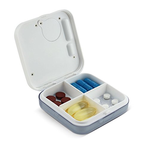 Anself Pillendoos digitale pillen pillendoos elektronische pil herinnering met timer 4 vakken - Image 6