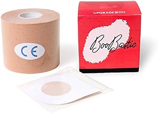 Boobastic Breast Lift Tape with Nipple Covers | [20% Enlarged 2.4"] Adhesive Boob