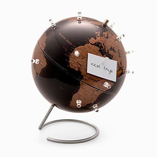 Balvi Globe terrestre Antique Globe Couleur noir Magnétique 12 aimants Métal
