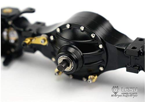 Lesu Metall Vorderachse Differentialschloss RC 1/14 Traktor LKW Q9006 Modell,Kompatibel mit DIY-Tamiya