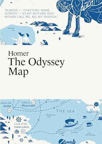 Homer, The Odyssey Map (Literary Maps Series)