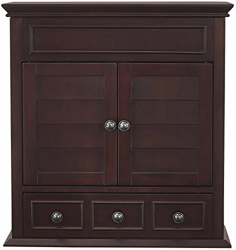 Crosley Furniture Lydia Bathroom Wall Cabinet, Espresso - Thumbnail 3
