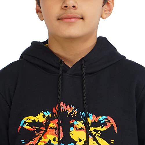Image of Real Basics Boys Cotton Hooded Neck Hoodie (RB-BoyHood-P1-78-Lion Multicolor 7 Years-8 Years)