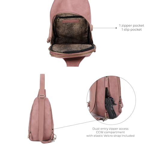 JESSIE & JAMES Brooke Unisex Concealed Carry Sling Bag Crossbody Backpack Purse3
