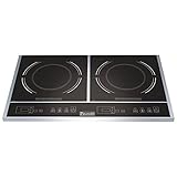 Eurodib Double Induction Cooker, 23 1/2 x 14 1/8 x 2 1/2 inch - 1 each.