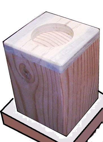 Steve's Gift Shoppe Heavy Duty Bed Lifter/Bed Riser - 9-Inch Lift - Douglas Fir Solid Core for 2 1/2-Inch Diameter Furniture Legs - Set of Four Lifters (Natural with Felt Bottom)