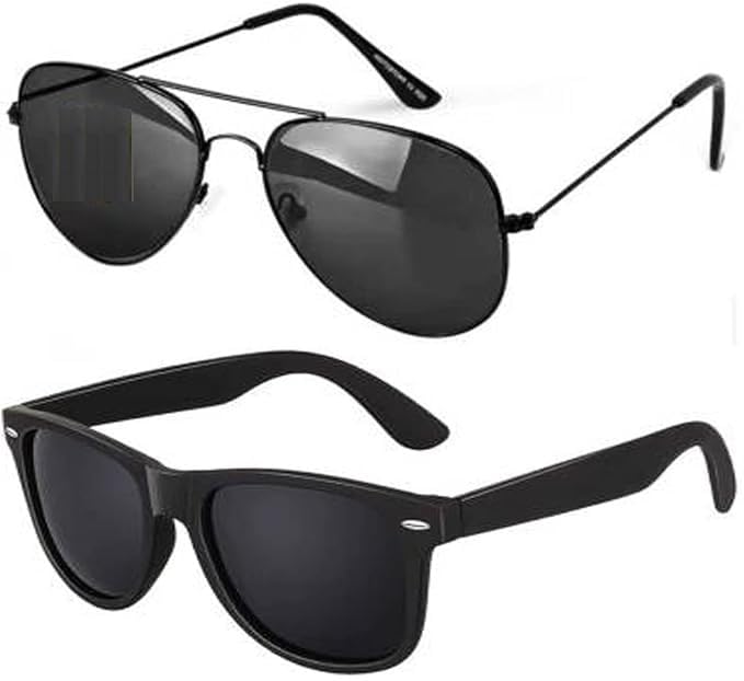 Image of Unisex Stylish Round Sunglasses | TAC Polarized Lens | 100% UV Protection | Men & Women Driving Bikes, Outdoor Sports, Hiking & Travel Eyewear (black sunglass)