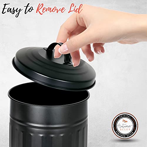 Autumn Alley Black Toilet Paper Reserve Holder Canister With Lid – Vertical Rustproof Free-Standing Farmhouse Metal Toilet Tissue Caddy For 3 Mega Rolls, Rustic Behind/Beside Toilet Storage Stand #TOP5