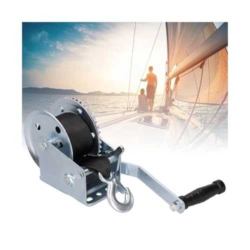 Winche manual 1200LBS con correa de 8M para remolque miniatura 4