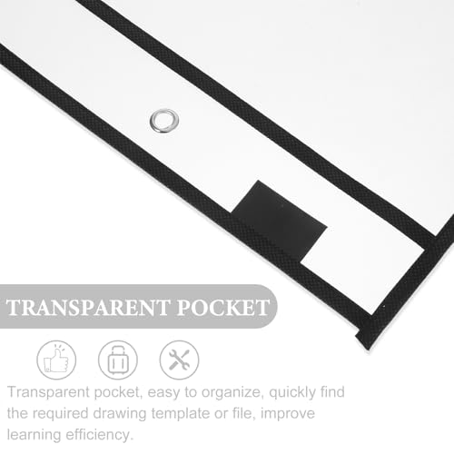 Pochette effaçable à sec lot de 20 protège-papiers transparents pour l'école - 3