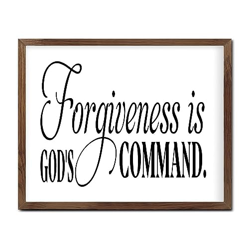 Panneau mural bois Forgiveness is God's Command rétro 40x50 cm