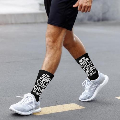 Keep Calm I'm A Chiropractor Physical Therapist Chiropractic Womens Athletic Socks4