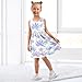 Girls' Easter Dress Little Kids Fashion Wild Palm Neon White Birthday Gift 2T