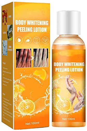 100ml Body Whitening Cream Peeling Lotion,Orange Peel Peeling Cream,Skin Lightening Brightening Flawless,mild Exfoliate Removes Dirt Tightens Pores Improves Body Skin. (1 Pcs)