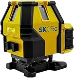 Traceur Laser SK35-Green Spektra, – Niveau Laser Vert Autonivelant pour Intérieur avec Trépied, Précision Professionnelle pour Alignement, Nivellement, Équerrage et Aplomb