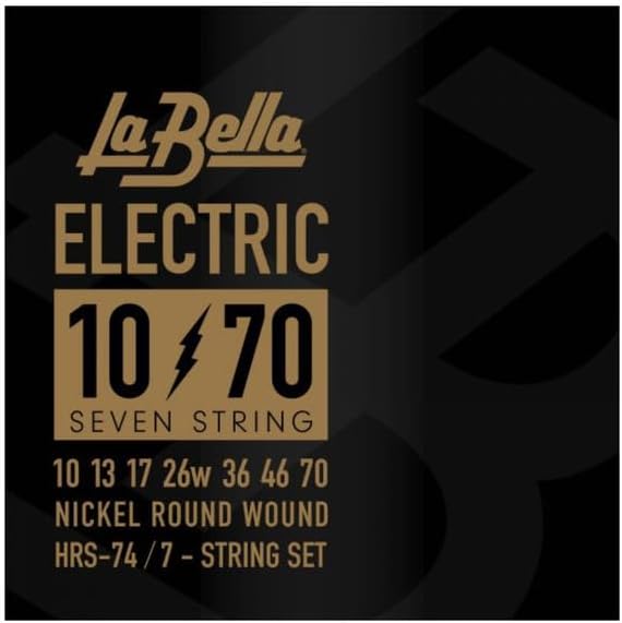 Miniatura 2 de La Bella HRS-74 Rondas de níquel - 7 cuerdas, 10-70