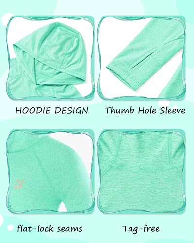 Image of Roadbox Boys Rash Guard UPF 50+ Sun Hoodie Kids Fishing Shirt Long Sleeve