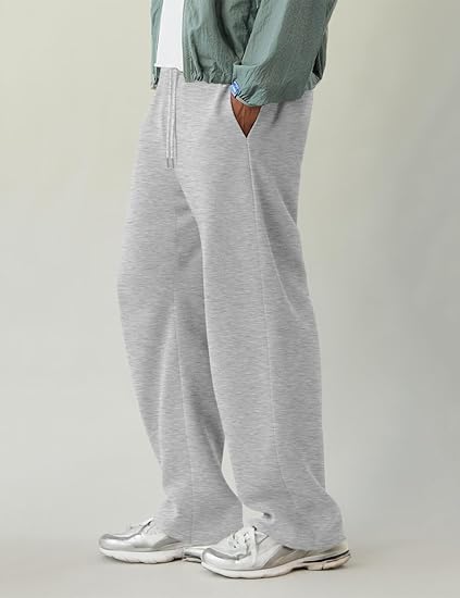 Image of NETCLICK Men's Polycotton Loose Fit Track Pants with Elastic Waistband & Side Pockets | Comfortable Joggers for Casual & Gym Wear