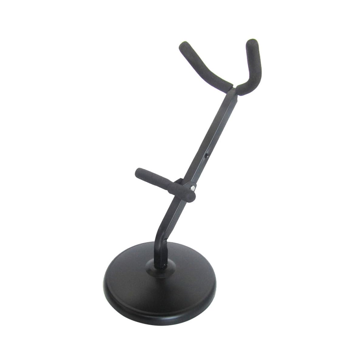 GALPADA Supporto per Sassofono Pratico in Ferro Spugna Antiscivolo, Resistente e Pieghevole per Sax Alto e Tenore, per Espositore Musicale Nero