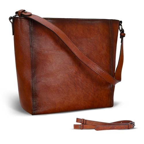Bolso tote de cuero para mujer miniatura 1