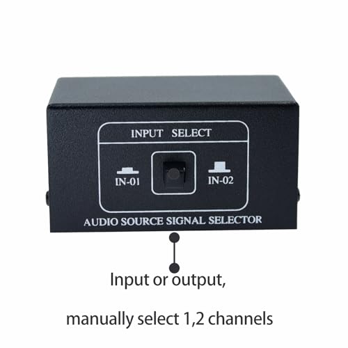 2 in 4 Out or 4 in 2 Out Audio Sound selector RCA Female Stereo Channel 2 Splitter switcher Box Switching No External Power No Noise