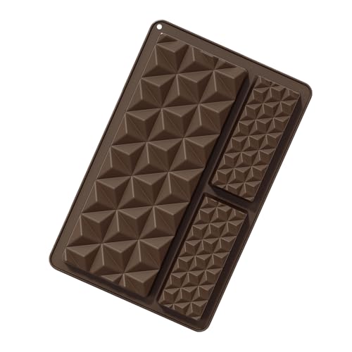 usefulbeauty Moldes de Chocolate de Silicona - Molde para Tabletas de Chocolate - Molde Rectangular De Cocina Aptos Para Lavavajillas,Moldes Rectangulares de Cocina para Hornear para Jabón, Gelatina,