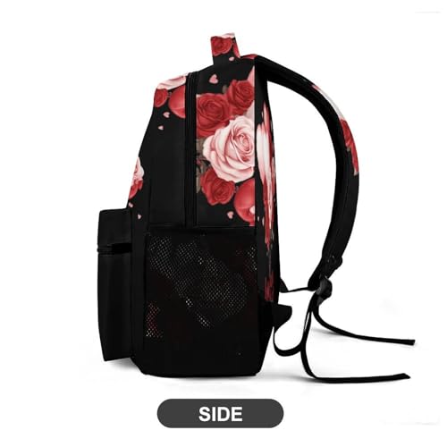 Valentines Love You Always Travel Backpack Casual Daypack Shoulder Bag with Adjustable Shoulder Straps4