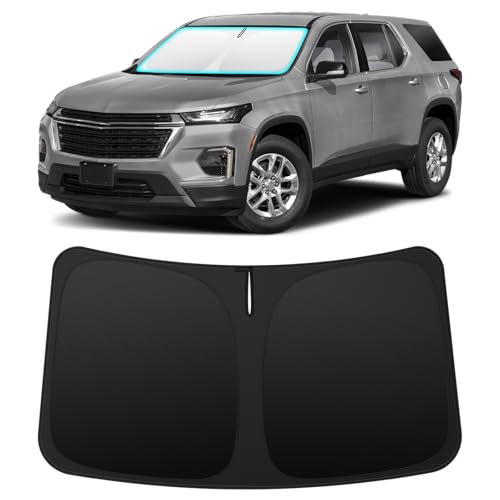 Image of INSAUTO Custom Fit Windshield Sun Shade for Chevrolet Traverse 2018-2026 | Foldable Front Window Sunshade Car Accessories, UV & Heat Reflector, Keeps Interior Cool, Includes Storage Bag