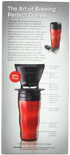 Melitta Single Cup Pour Over Coffee Brewer With Travel Mug, Red (Pack Of 2) #TOP3