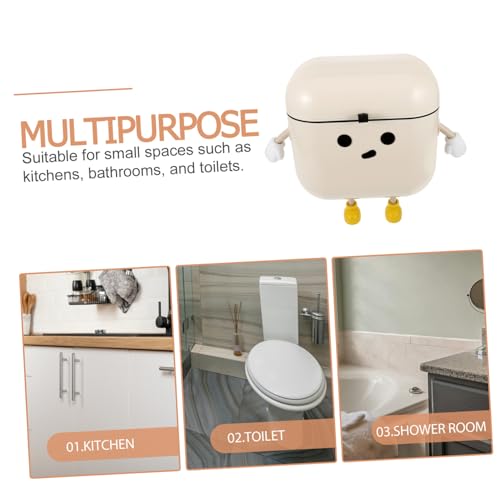 Caneca de basura colgante para cocina beige rectangular miniatura 2