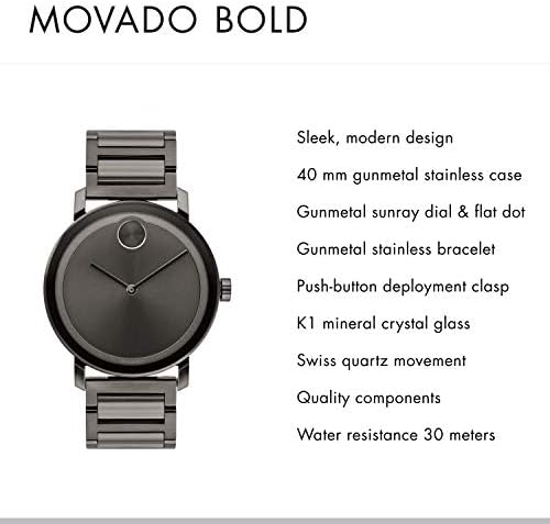 Movado Men's BOLD Evolution Gunmetal 