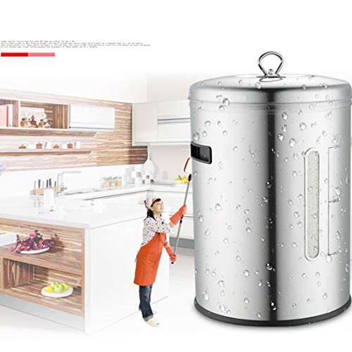 Haoun Rice Container Storage, 12KG / 26.45 lbs Stainless Steel Rice Storage Bin Cereal Grain Storage Box Food Container with Lid for Kitchen