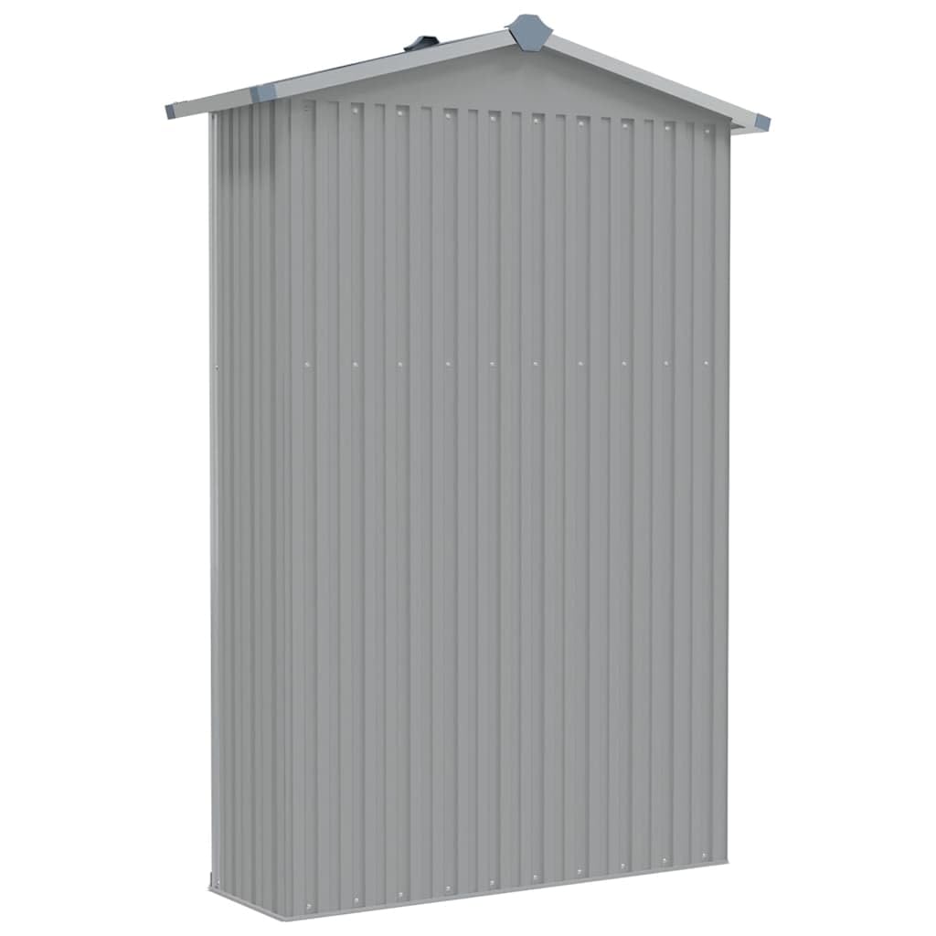 vidaXL Cobertizo de Jardín Paito Casata Casetilla Almacenamiento de Herramienta Almacenaje Exterior Acero Galvanizado Gris 116x45x175 cm