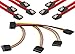 Produktbild POPPSTAR SATA Kabel Set (Stecker gerade), 4x 0,5m Sata 3 Datenkabel, rot + 20cm 4-Fach Sata Y-Stromkabel Adapter