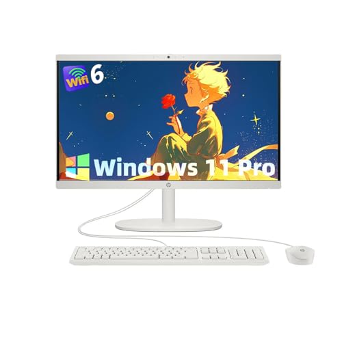 Image of HP All-in-One Desktop Computer - 21.5'' FHD Display, Intel Celeron J4025 Processor, Win 11 Pro, Wi-Fi 6, Bluetooth for Business & Students(16GB RAM |1TB SSD)
