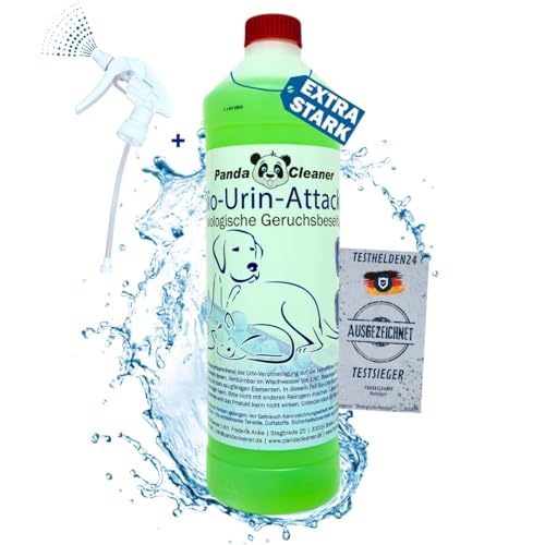 PandaCleaner Bio-Urin Attack - Biologiczne usuwanie zapachów | Odstraszacz zapachów zwierzęcych i moczu zwierzęcego | 1000ml 2000ml 3000ml | Eliminator zapachów | Zabójca zapachów | Made in Germany